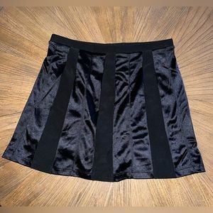 Eliza Audley Black Satin & Stretch Tennis & Golf Skirt S Mini